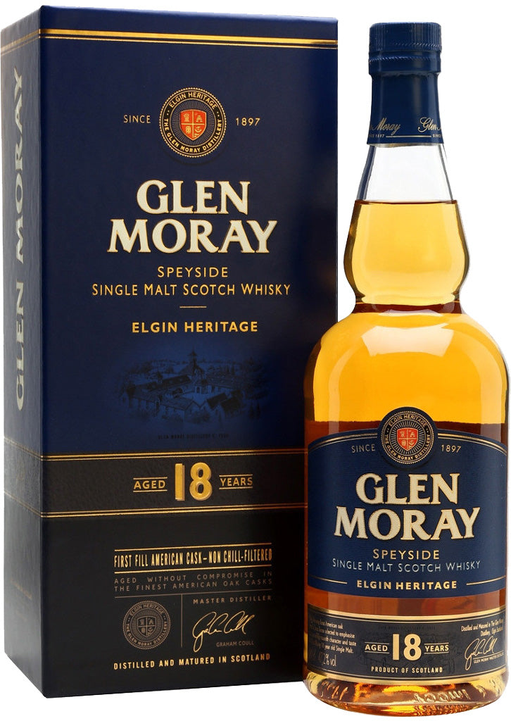 Glen Moray Elgin Heritage 18 Year Old Single Malt Whisky 750ml