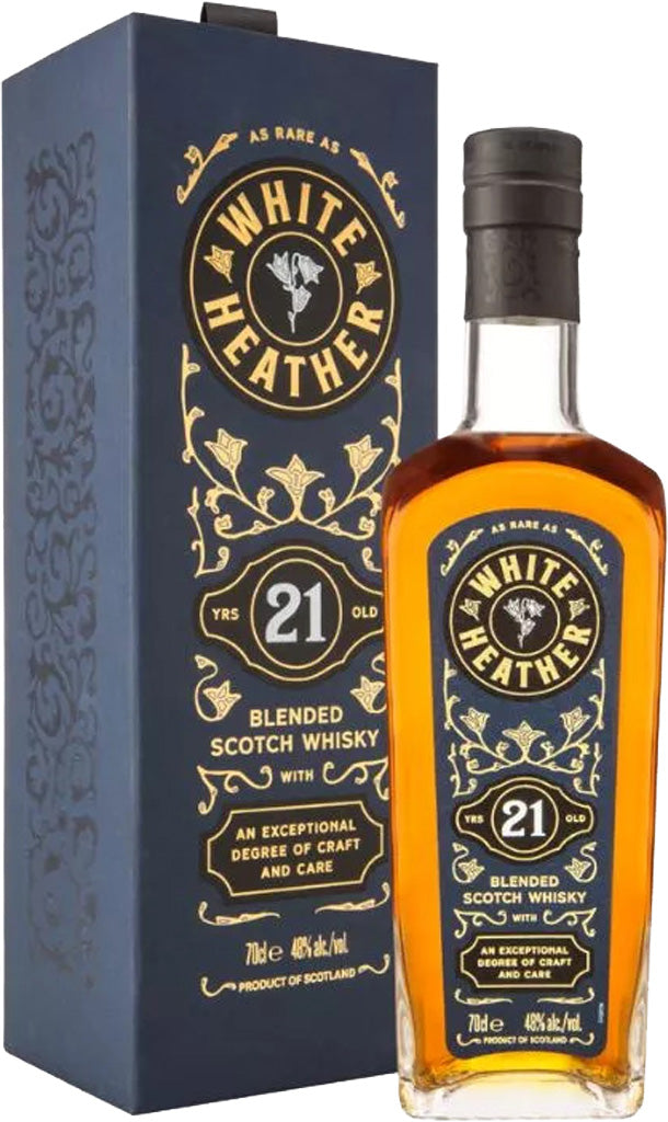 White Heather 21 Year Old Blended Scotch Whisky 700ml (Limit 1)