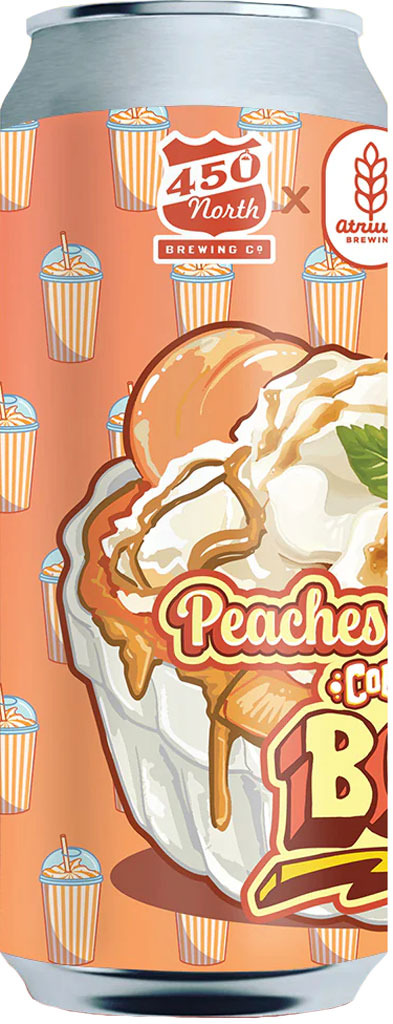 450 North Peaches N' Cream Cobbler Slushy XL 16oz Can-0