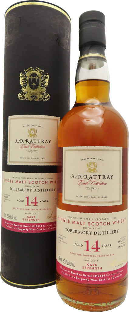 A.D. Rattray Tobermory 14 Years Old Single Malt Whisky 2008 700ml-0