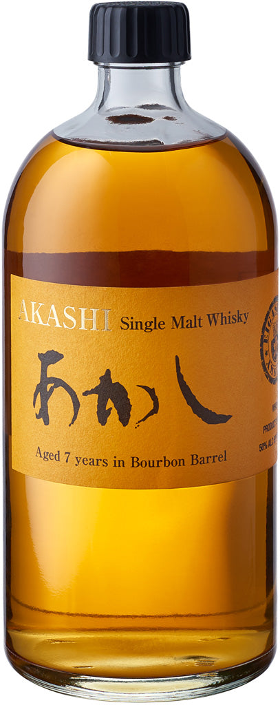 Akashi White Oak Eigashima Bourbon Barrel Japanese Single Malt Whisky 7 Year Old 750ml-0