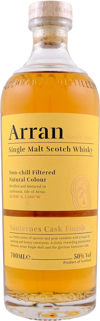 Arran Malt Sauternes Cask Single Malt Whisky 100 Proof 700ml-0