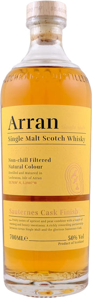 Arran Sauternes Cask Finish Single Malt Scotch Whisky 700ml – Uptown Spirits