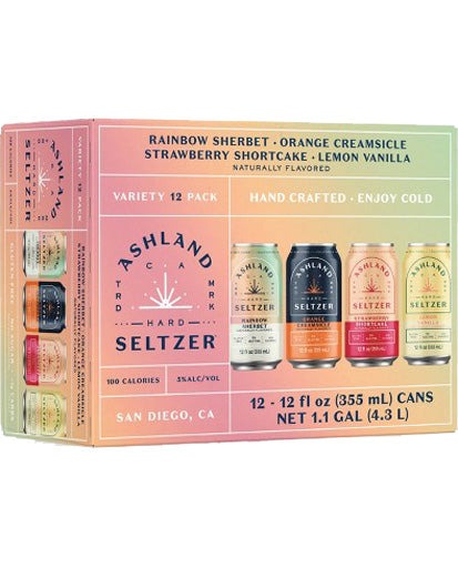 Ashland Seltzer Rainbow Ice Cream Variety 12pk Cans-0