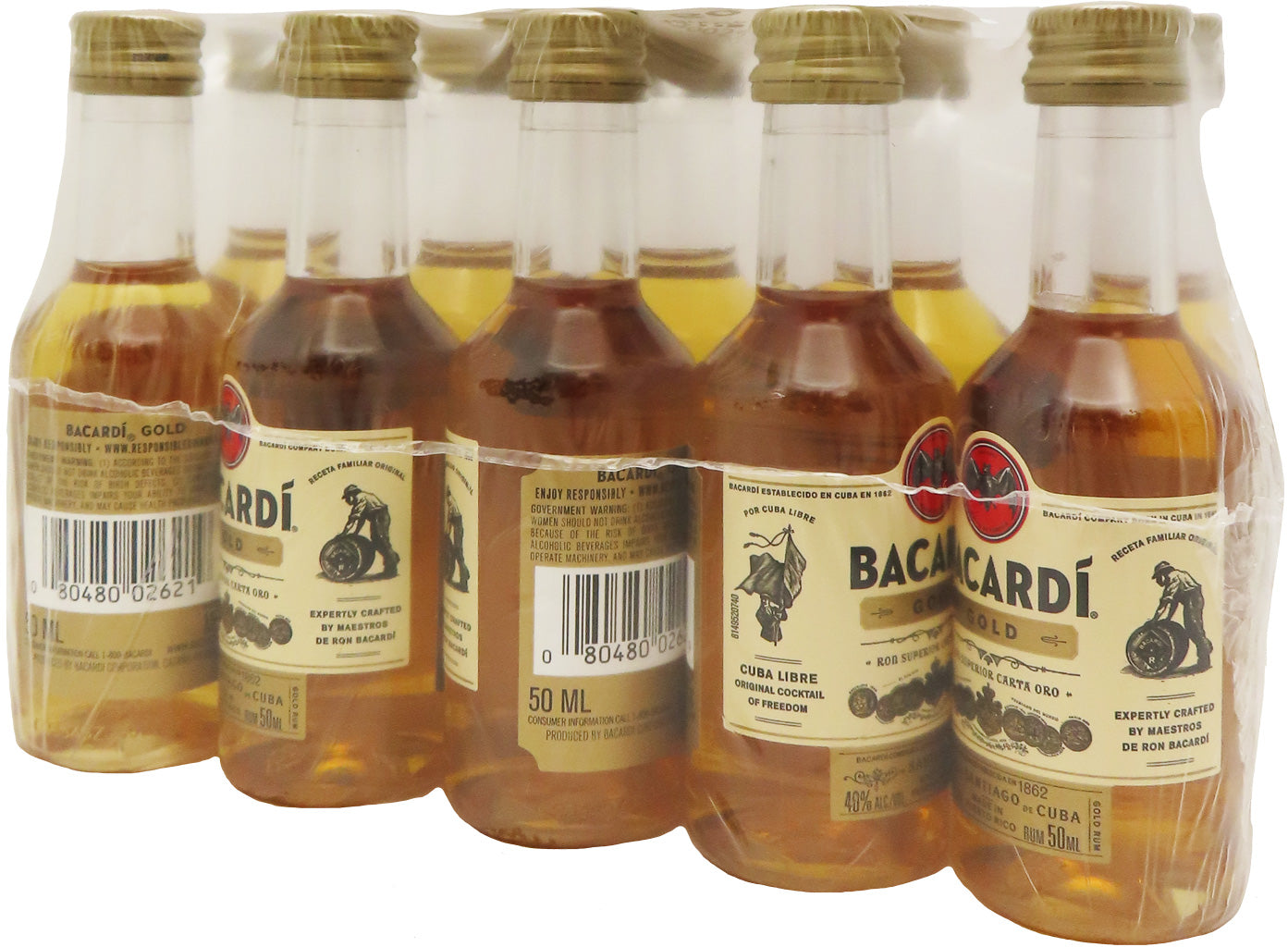 Bacardi Gold 50ml 10pk-0