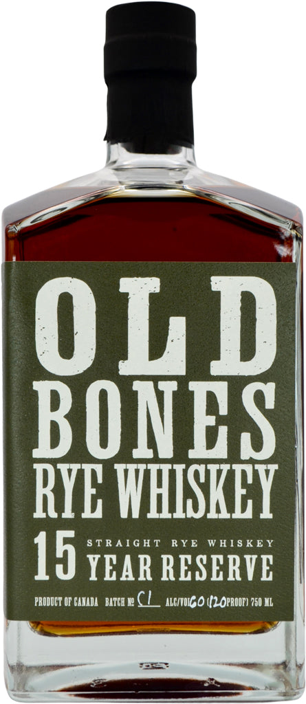 Backbone Old Bones Reserve Rye Whiskey 15 Year Old 750ml-0