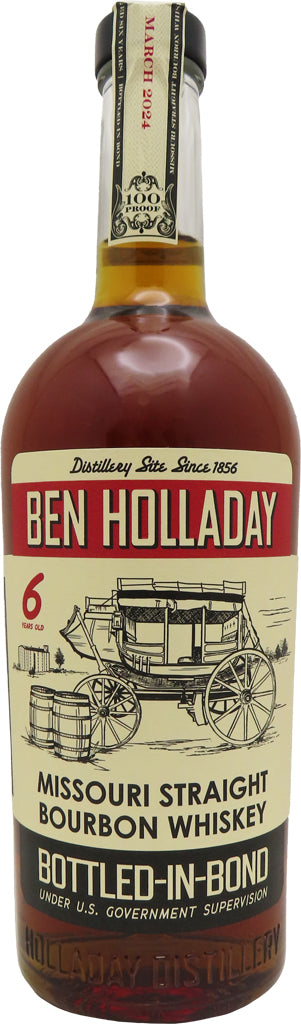 Ben Holladay Bottled in Bond 6 Year Old Missouri Straight Bourbon Whiskey 750ml-0