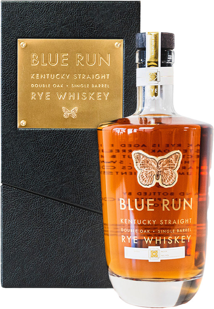 Blue Run Double Oak Single Barrel Kentucky Straight Rye Whiskey 750ml-0