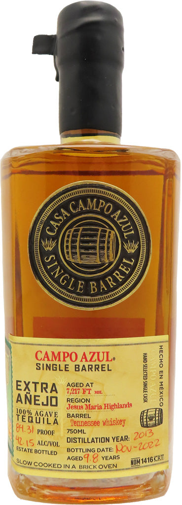 Campo Azul Single Barrel Tequila Extra Anejo Whiskey Cask 750ml-0