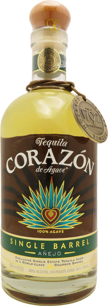 Corazon Anejo Tequila Single Barrel Aged in 1792 Bourbon Barrels 750ml-0