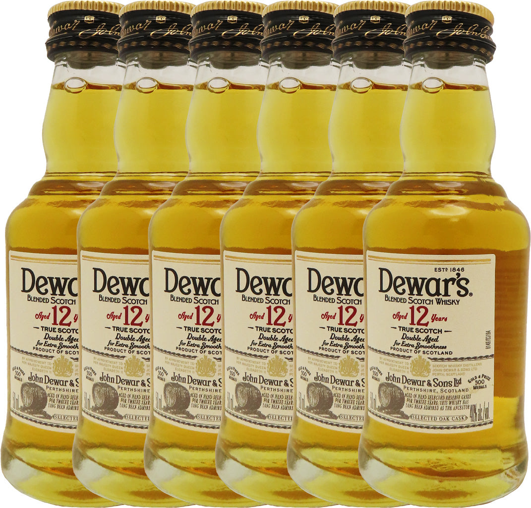 Dewar's 12 Year Old Blended Scotch Whisky 50ml 12pk-0