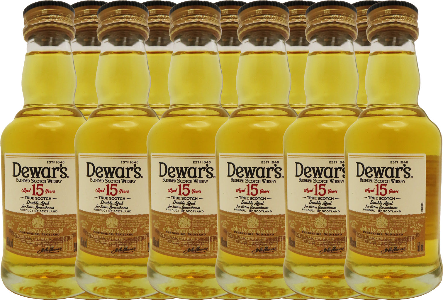 Dewar's 15 Year Old Blended Scotch Whisky 50ml 12pk-0