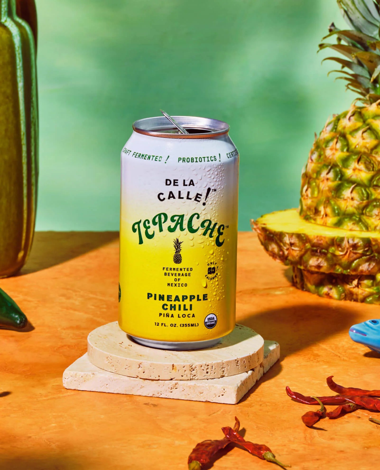 De La Calle! Tepache Original Pineapple 12oz Can-0