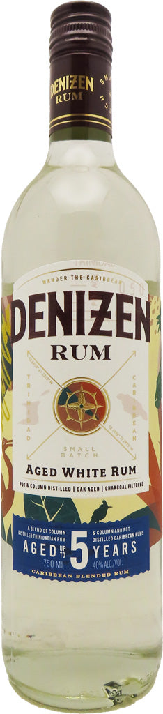 Denizen Aged White Rum 5 Year Old 750ml-0