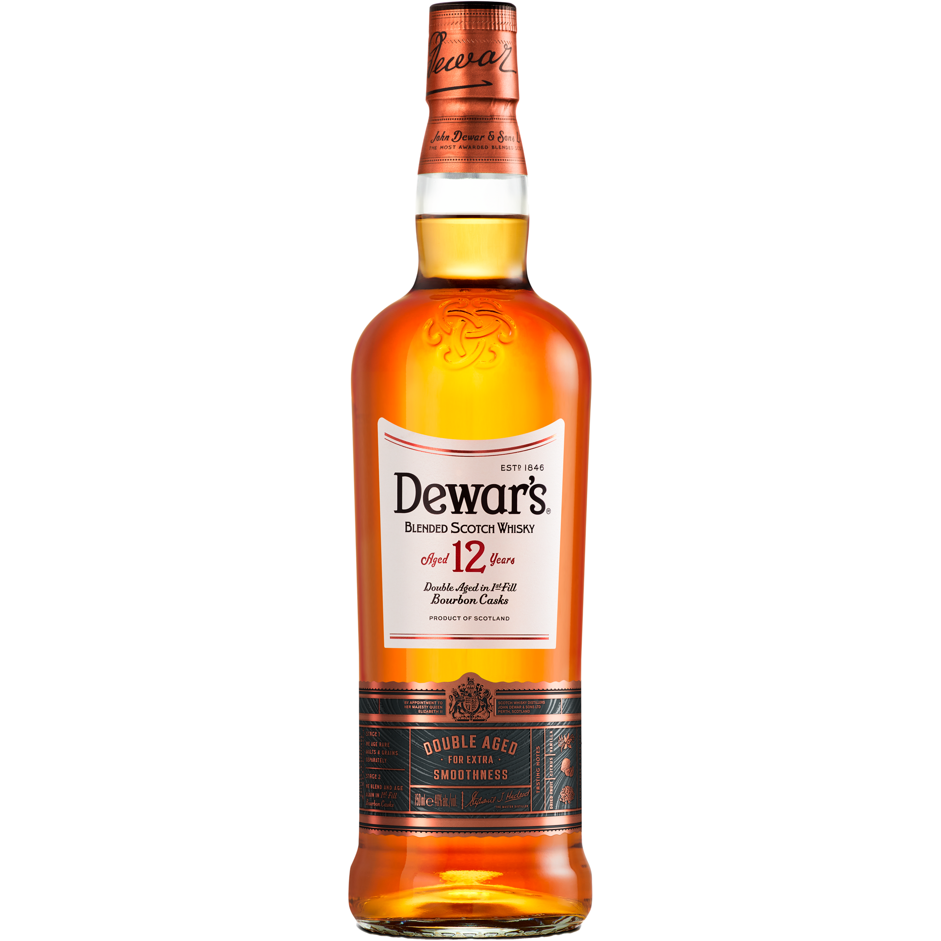 Dewar's 12 Year Old Blended Scotch Whisky 750ml-0