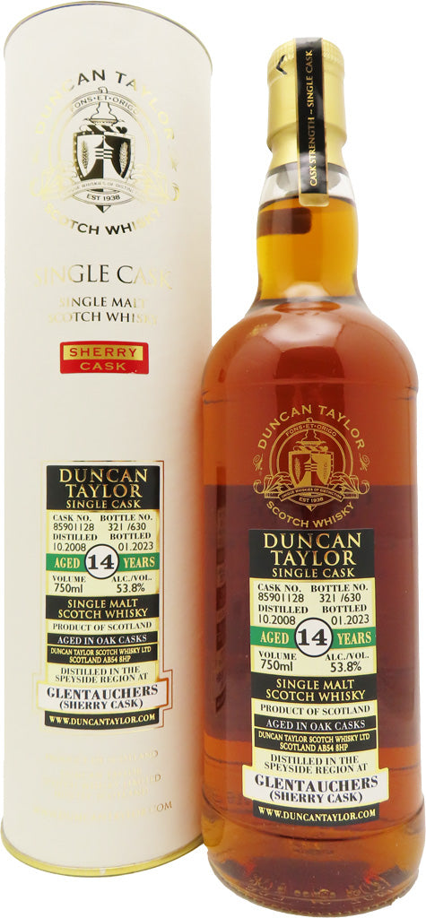 Duncan Taylor Glentauchers 14 Year Old 2008 #85901128 Single Cask Sherry Cask Single Malt Whisky 750ml-0