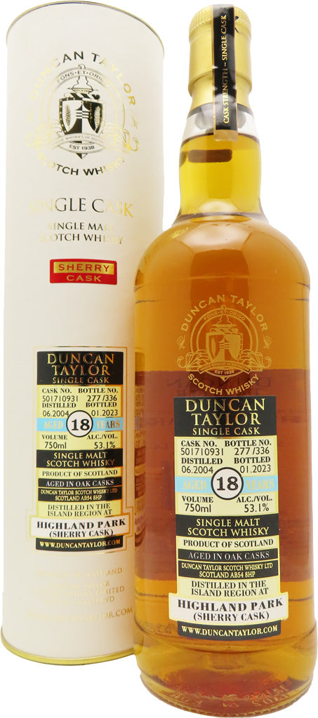 Duncan Taylor Highland Park 18 Year Old 2004 #50171093 Sherry Cask Single Malt Whisky 750ml-0