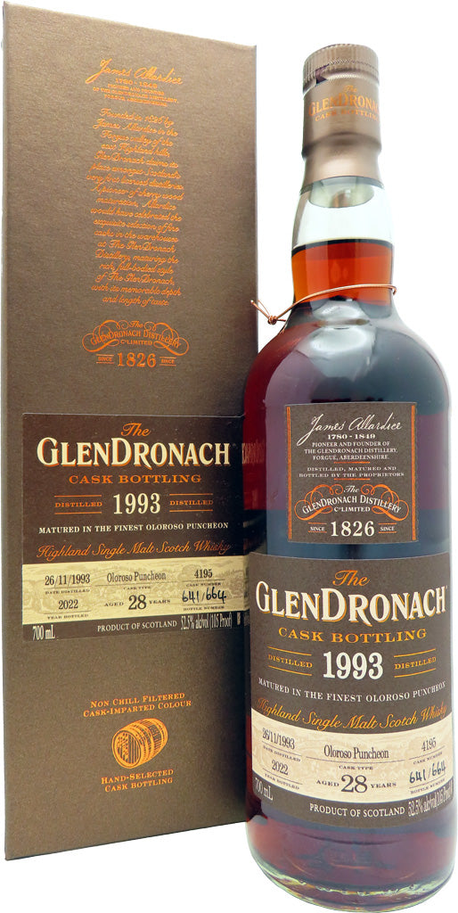 Glendronach 28 Year Old Single Malt Whisky 1993 700ml-0