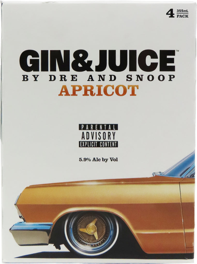 Gin & Juice Apricot Cocktail by Dre and Snoop 4pk Cans-0