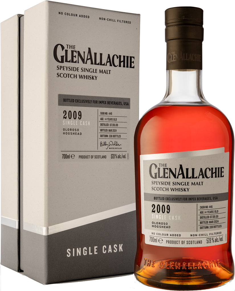 Glenallachie 14 Year Old Oloroso Hogshead Cask Finish Single Malt Whisky 2009 700ml-0