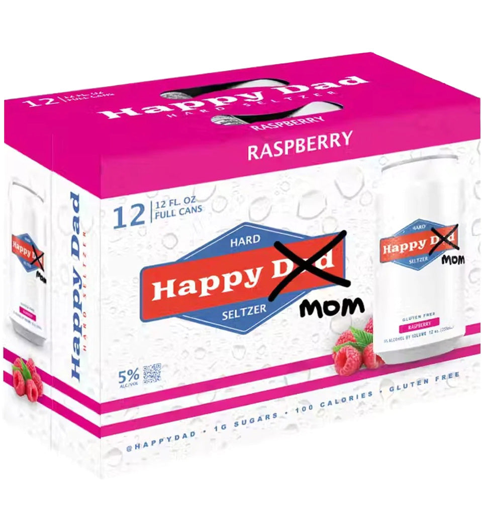 Happy Mom Raspberry Hard Seltzer 12pk Cans-0