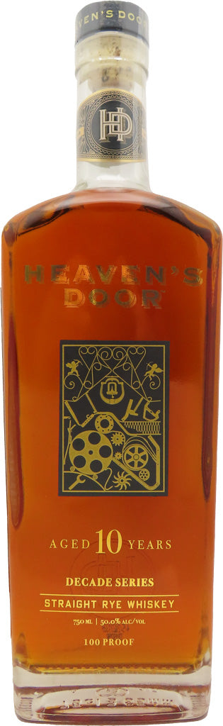 Heaven's Door Straight Rye Whiskey Decade Series 10 Year Old 750ml-0