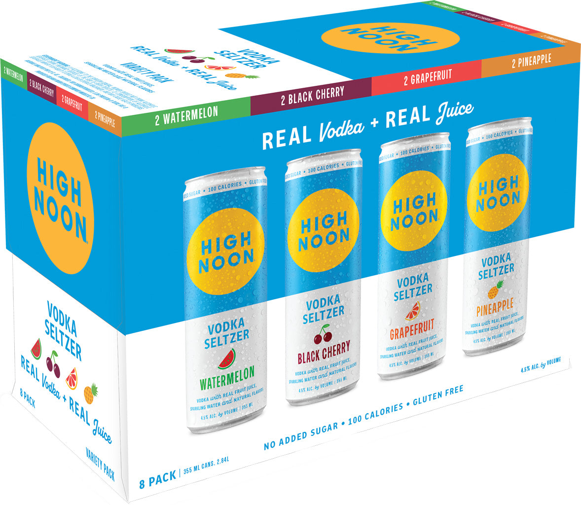 High Noon Vodka Hard Seltzer Variety 8pk Cans-0