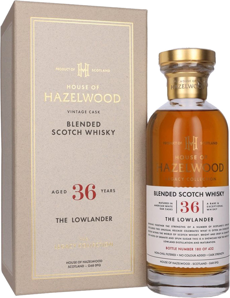 House of Hazelwood Legacy Collection The Lowlander 36 year Whisky 700ml-0