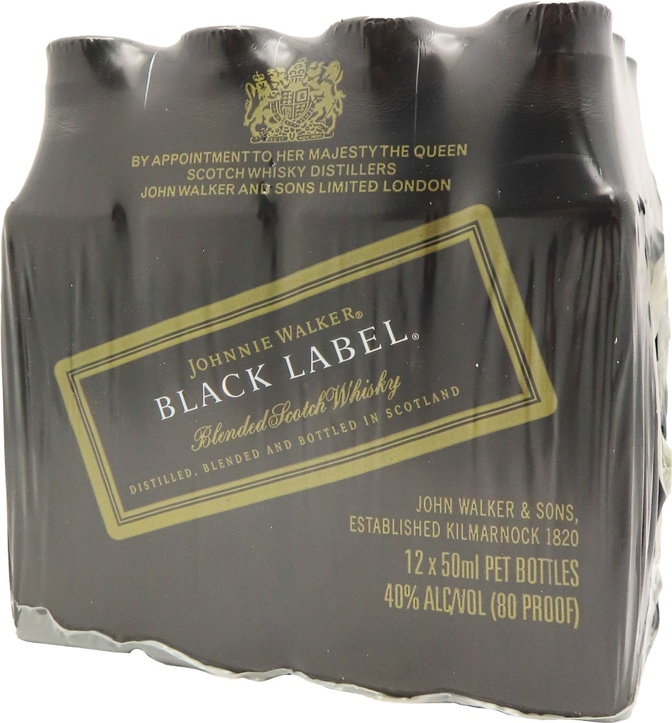 Johnnie Walker Black Blended Scotch Whisky 50ml 12pk-0