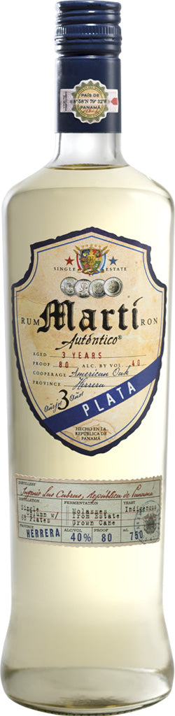 Marti Autentico 3 Year Plata Rum 750ml-0