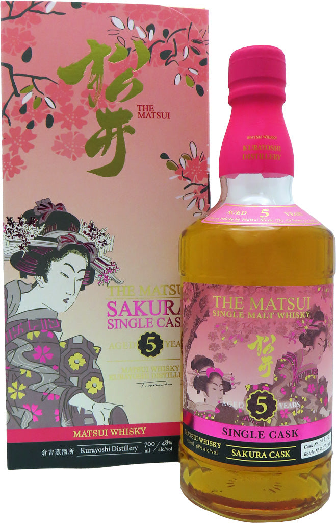 Matsui Single Malt Whiskey Sakura Single Cask 5 Year Old 700ml-0