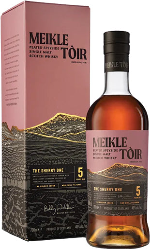 Meikle Toir 'The Sherry One' 5 Year Old Peated Single Malt Whisky 700ml-0