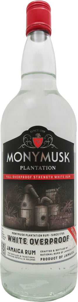 Monymusk Plantation Overproof White Rum 1L-0