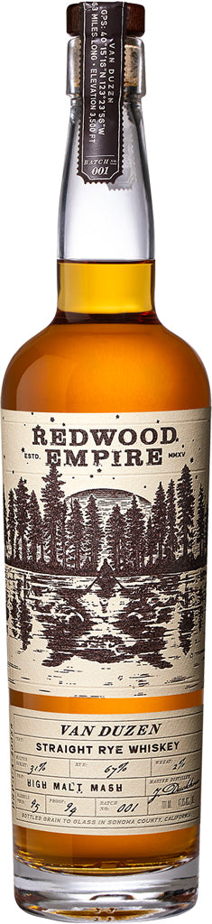 Redwood Empire Van Duzen Rye Whiskey 700ml-0