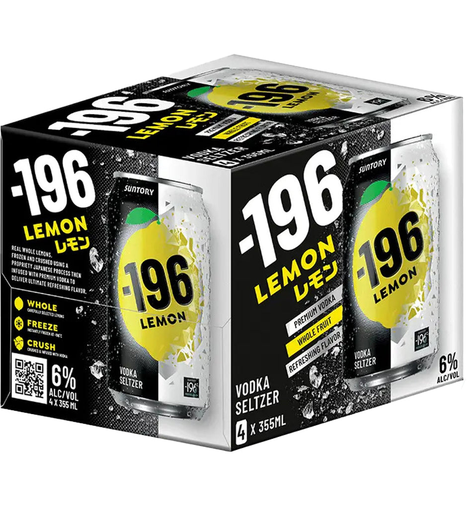 Suntory -196 Lemon Vodka Seltzer 4pk Cans-0