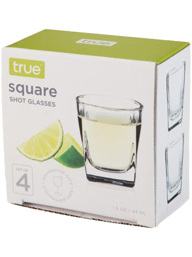 True Square Shot Glass 4pk-0