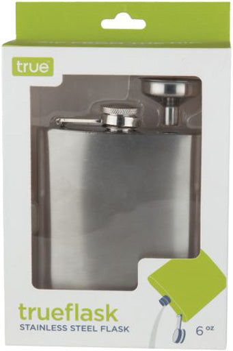 True Stainless Steel Flask 6oz-0