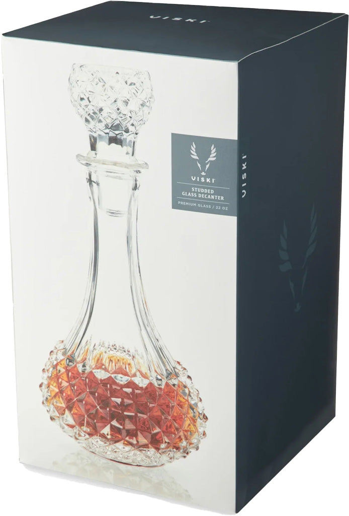 Viski Studded Glass Decanter-0