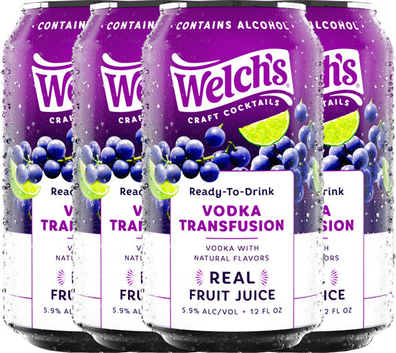 Welch's Grape & Lime Vodka Transfusion 4pk Cans-0