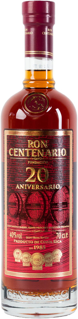 Ron Centenario Rum Fundacion 20 Aniversario 750ml-0