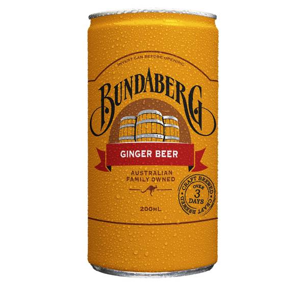 Bundaberg Ginger Beer 200ml Can 4PK-0