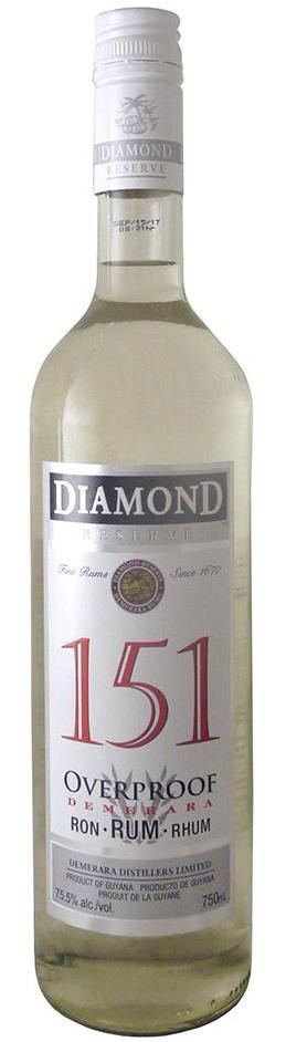 Diamond Reserve Overproof Rum 151 Proof 750ml-0