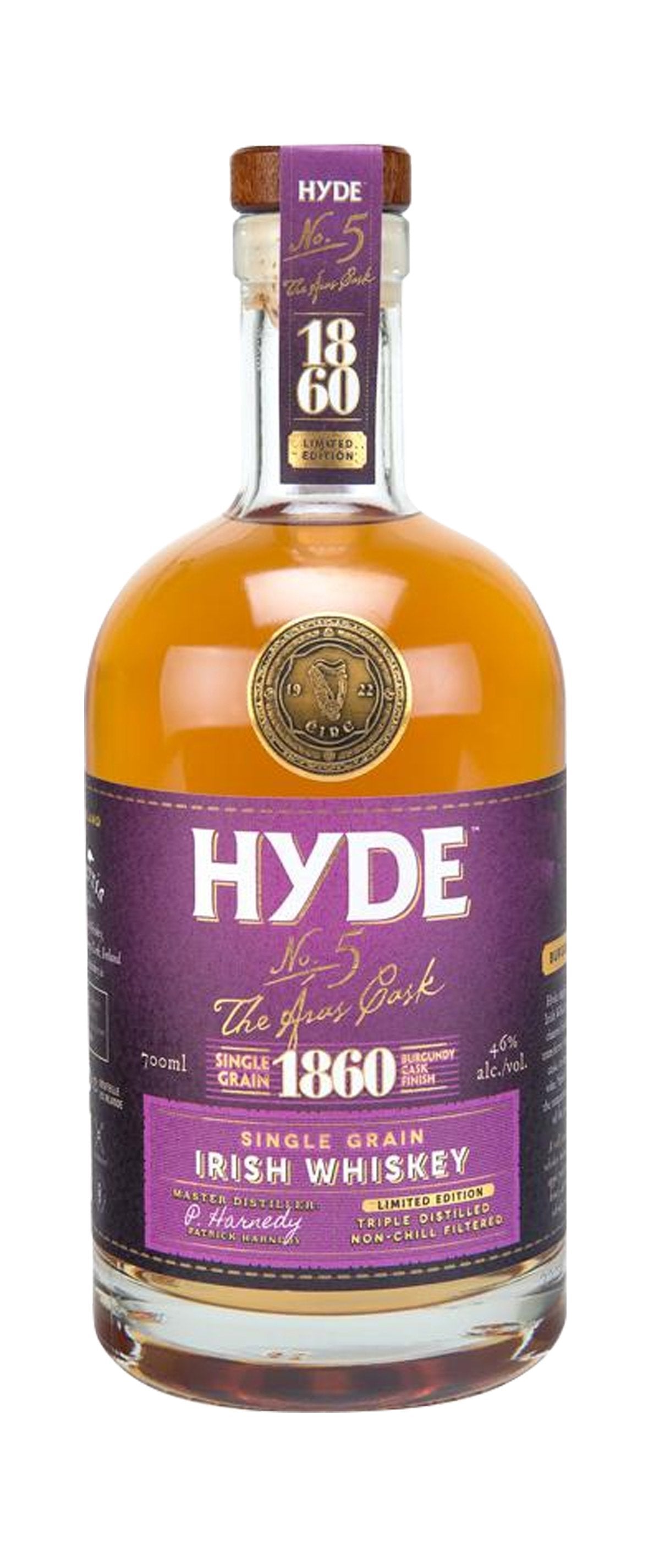 Hyde No.5 Irish Whiskey Burgundy Cask 750ml-0