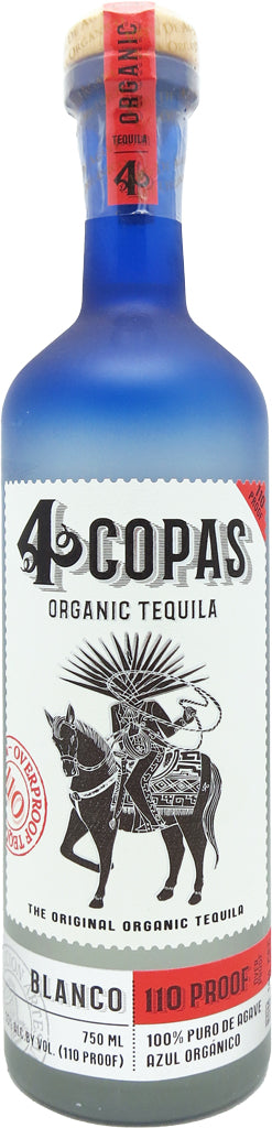 4 Copas Blanco Tequila 110 Proof 750ml-0