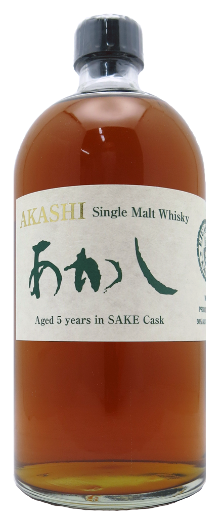 Akashi White Oak Sake Cask Japanese Single Malt Whisky 5 Year Old 750ml-0