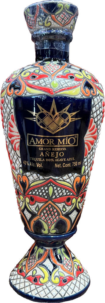 Amor Mio Tequila Anejo Ceramic 750ml-0