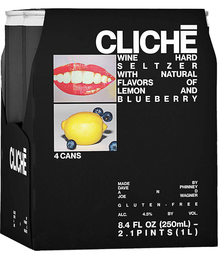 Cliche Lemon Blueberry Wine Hard Seltzer 4pk Cans-0