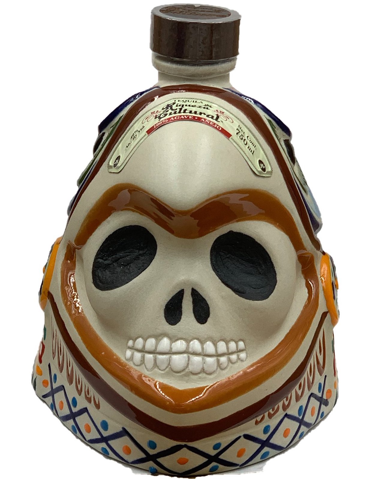 Riqueza Cultural Tequila Anejo Craneo Aguila Ceramic 750ml-0