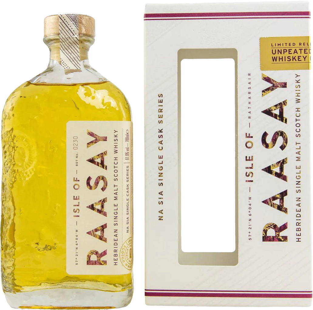 Isle of Raasay Unpeated Ex-Rye Whiskey Cask Hebridean Single Malt Scotch Whisky 700ml-0