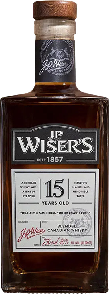 JP Wiser's Canadian Blended Whisky 15 Year Old 750ml-0